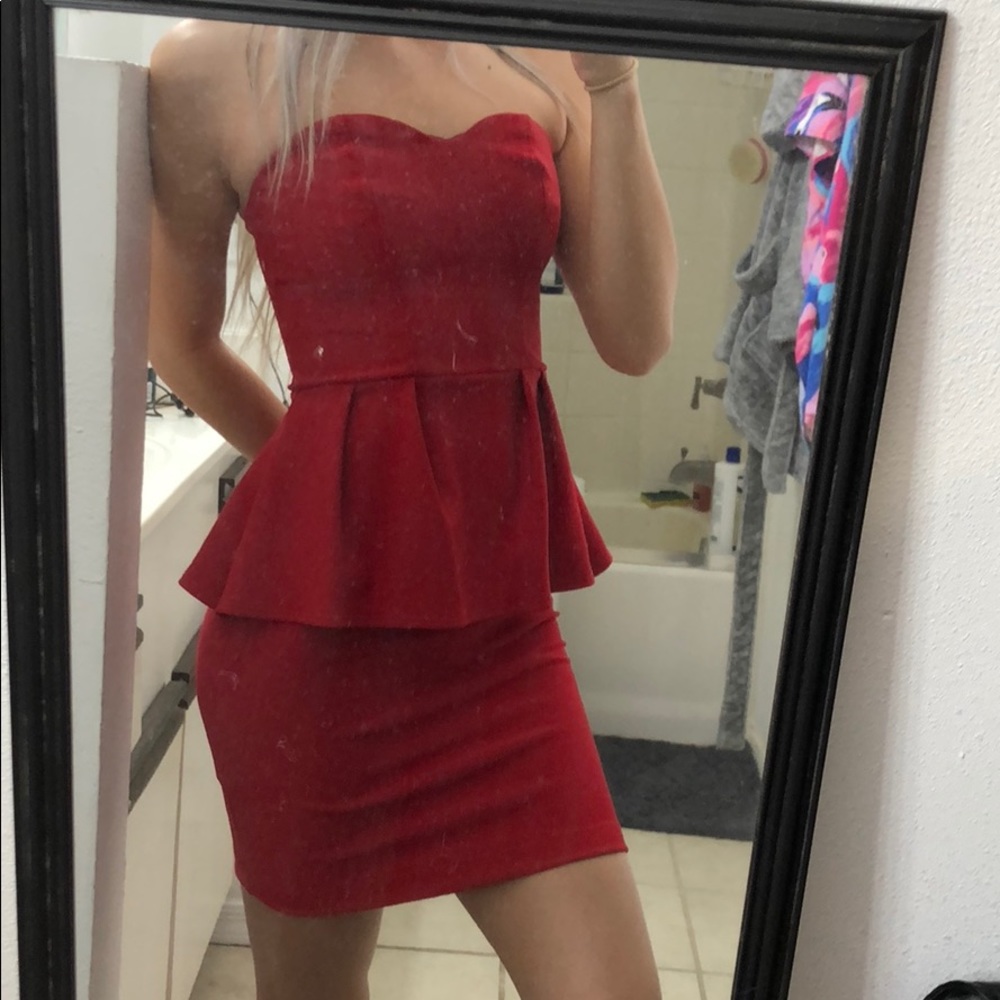 Red cocktail dress